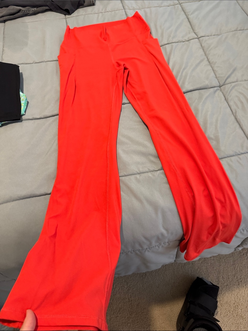Avia Wide-Leg Flare Pants in Bright Red